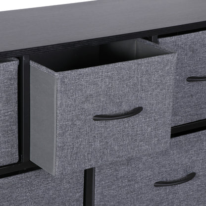 Dressers for Bedroom Wide Fabric 6/8/9 Drawer Double Dresser Storage Chest Tower