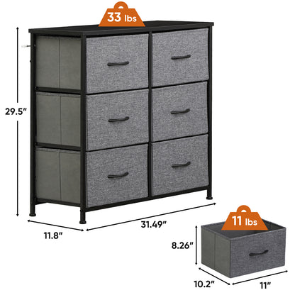 Dressers for Bedroom Wide Fabric 6/8/9 Drawer Double Dresser Storage Chest Tower