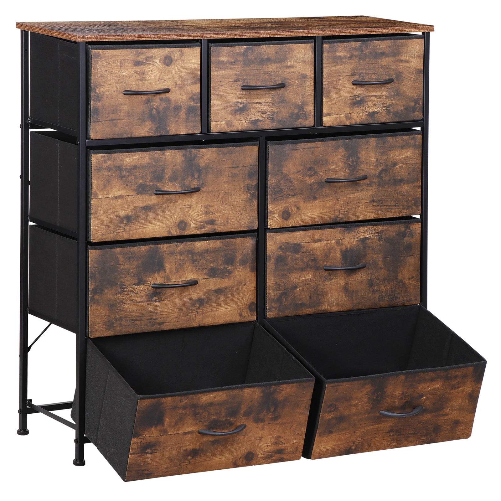 Dressers for Bedroom Wide Fabric 6/8/9 Drawer Double Dresser Storage Chest Tower