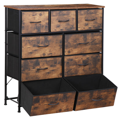 Dressers for Bedroom Wide Fabric 6/8/9 Drawer Double Dresser Storage Chest Tower
