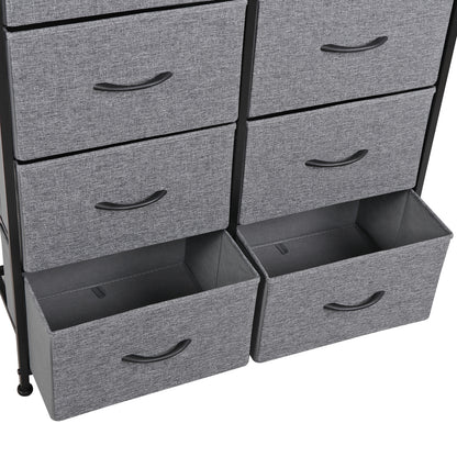 Dressers for Bedroom Wide Fabric 6/8/9 Drawer Double Dresser Storage Chest Tower
