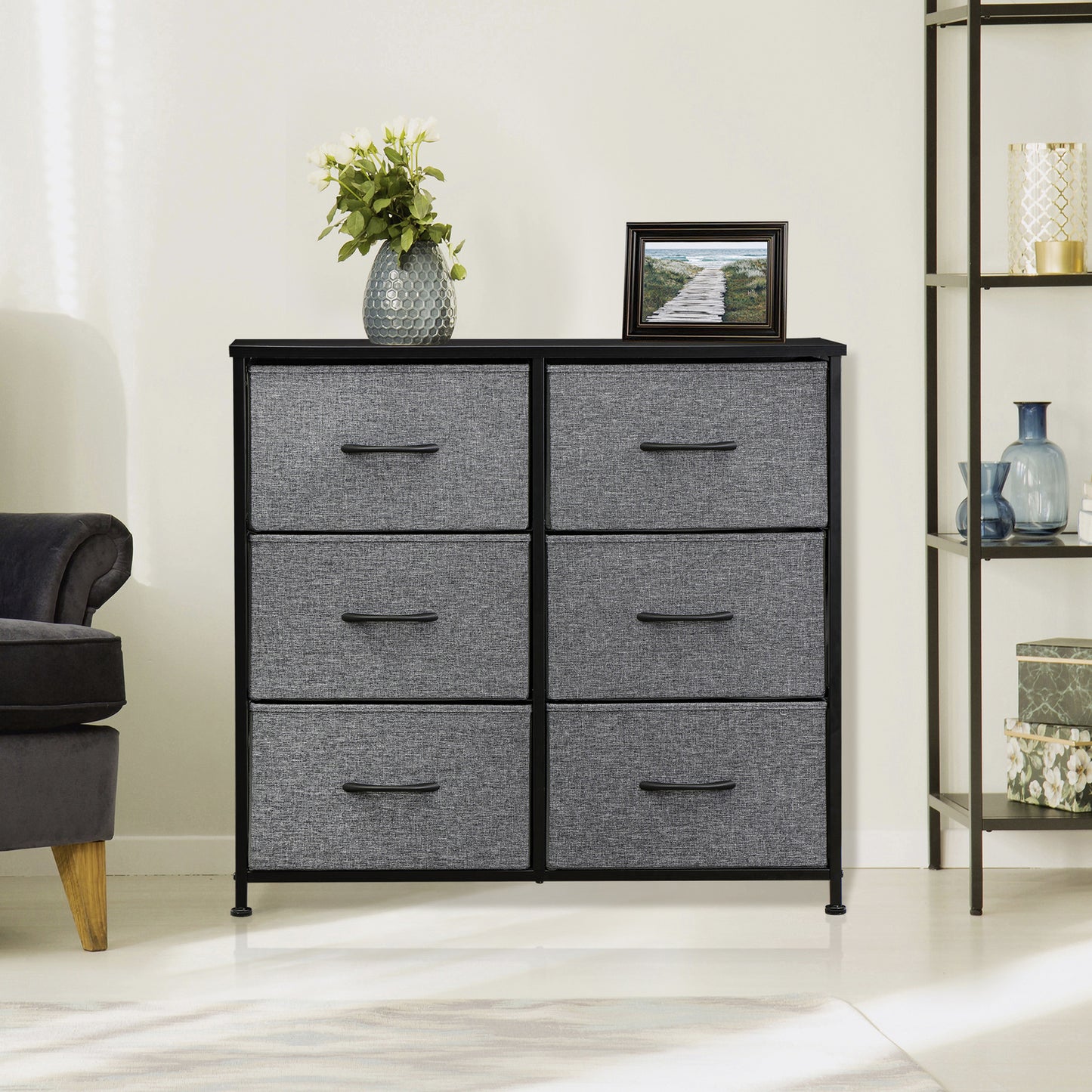 Dressers for Bedroom Wide Fabric 6/8/9 Drawer Double Dresser Storage Chest Tower