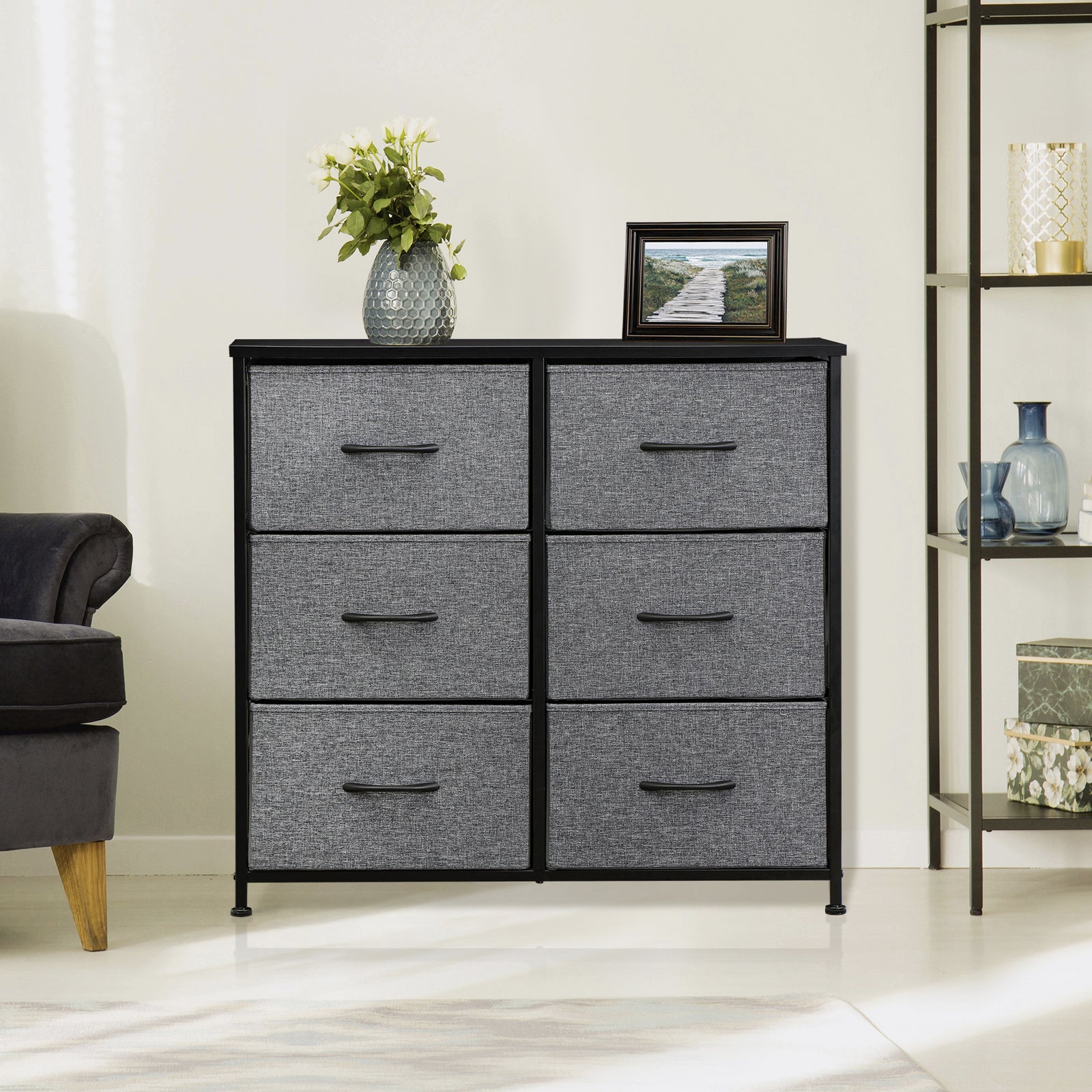 Dressers for Bedroom Wide Fabric 6/8/9 Drawer Double Dresser Storage Chest Tower